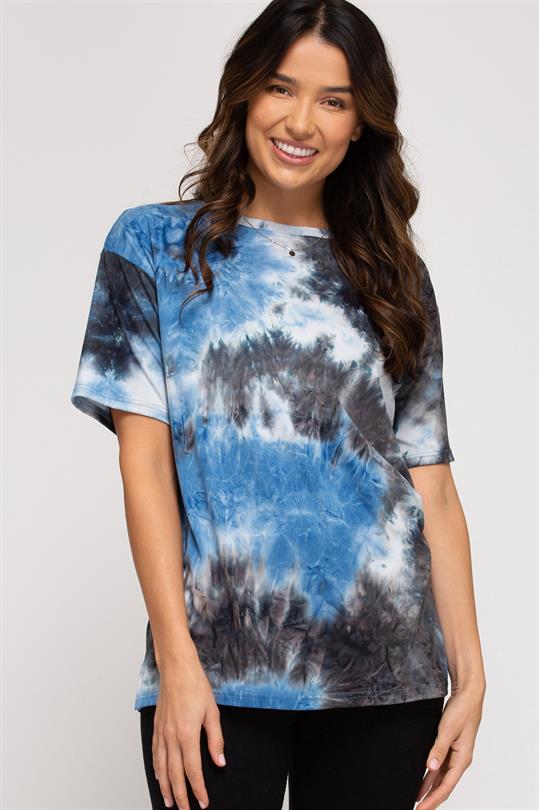 Blue Charcoal Tie-dyed Set