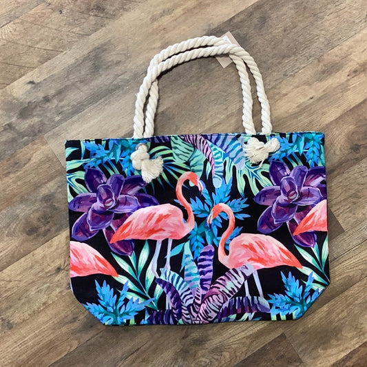 Flamingo floral bag