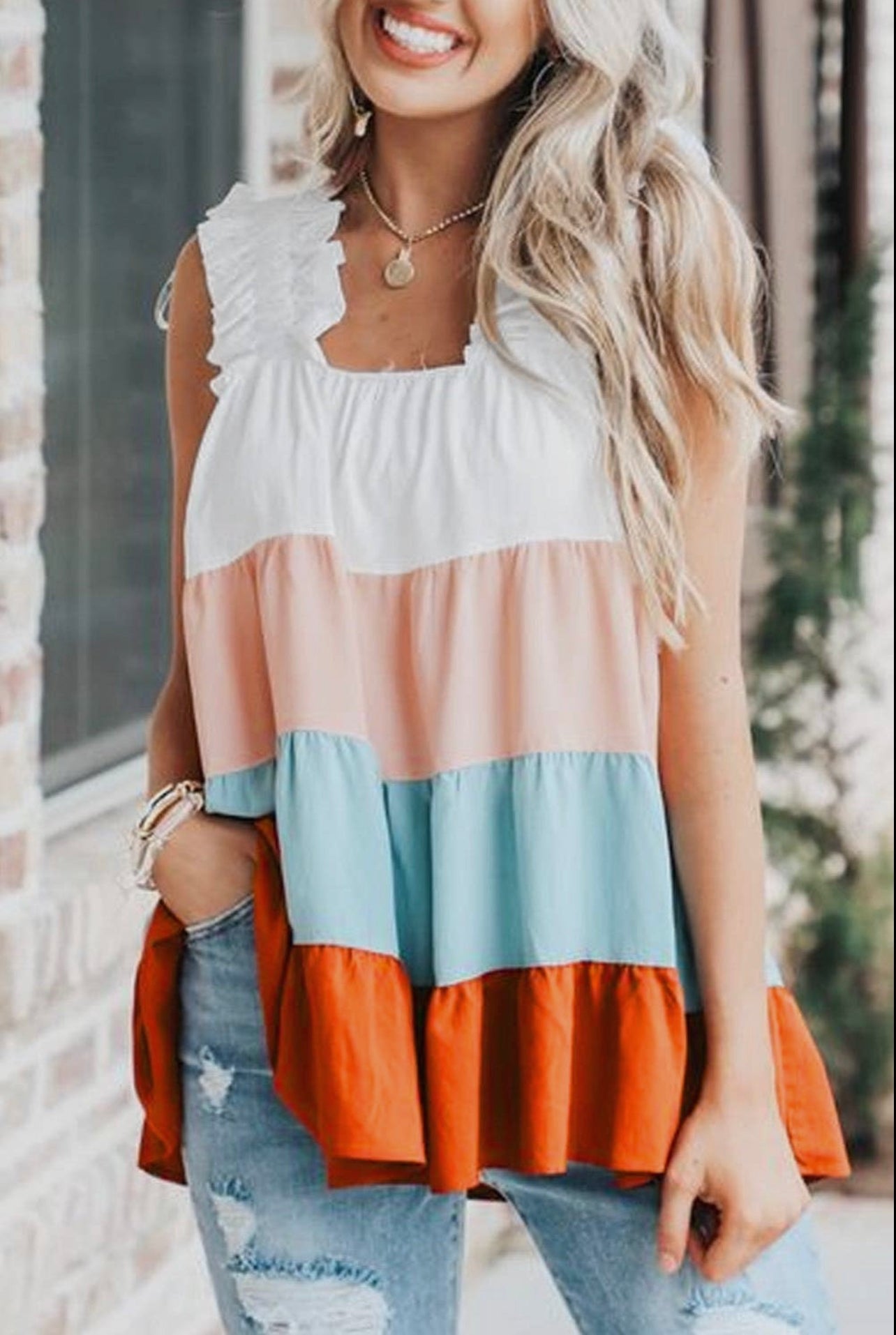 Color Block Tank