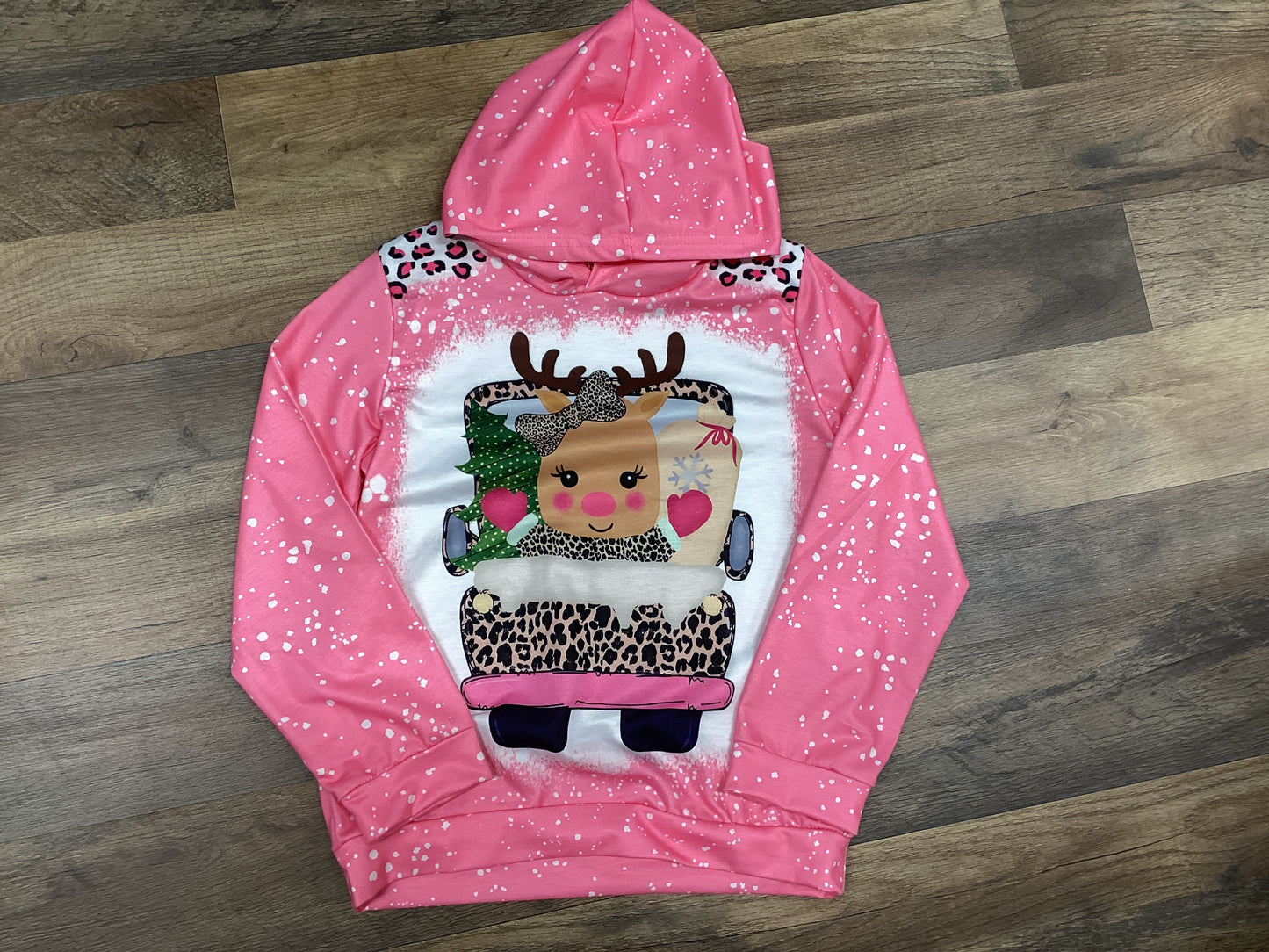 Pink Reindeer Hoodie