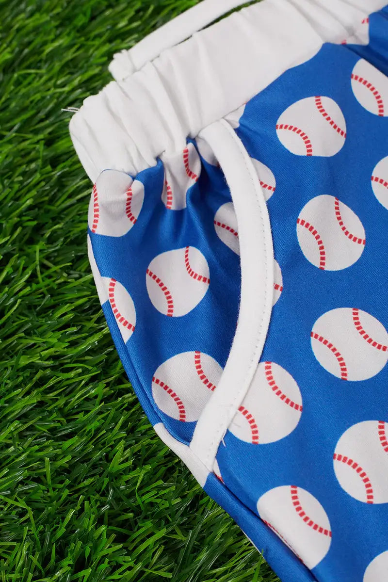 Baseball Print Shorts