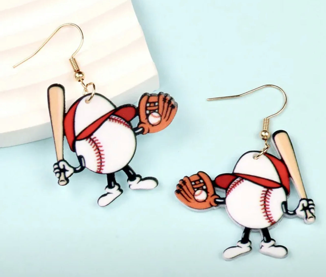 Baseball Guy Earrings