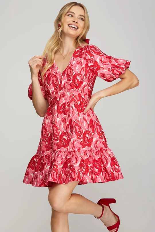 Love Is In The Air Puff Sleeve Dress