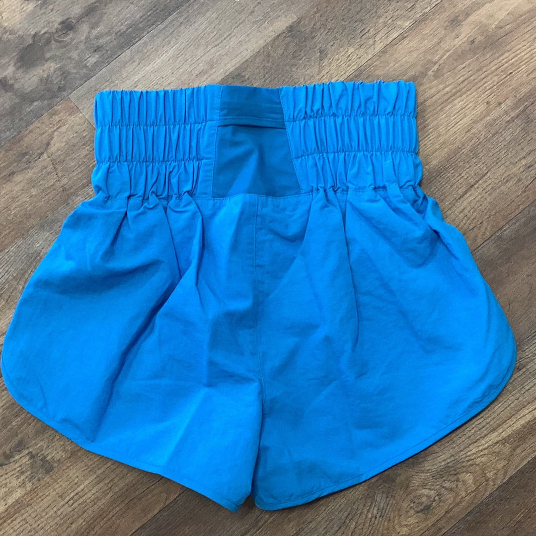 Blue Smocked Shorts