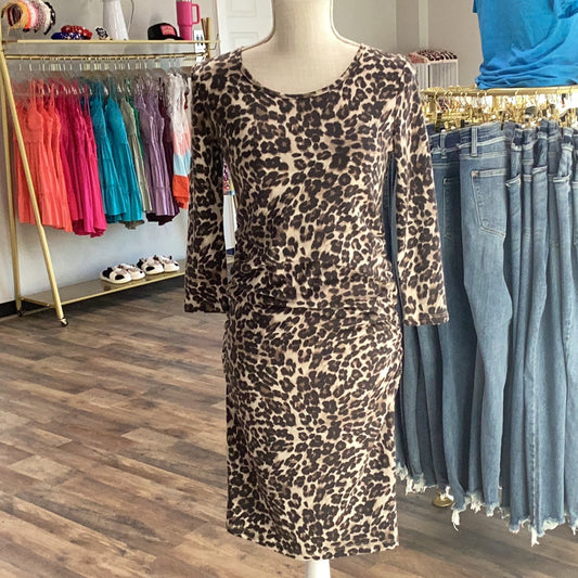 Cheetah Maternity Bodycon Dress
