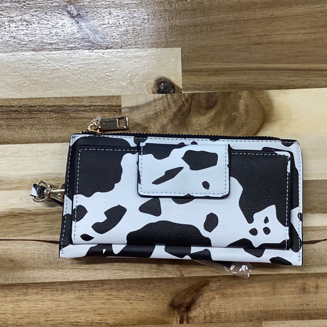 Cow print wallet