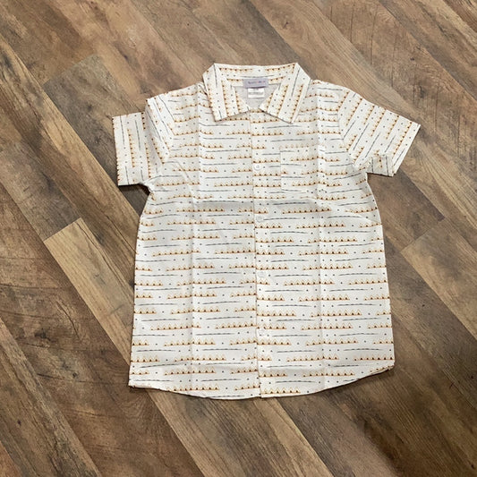 Boys white triangle button up