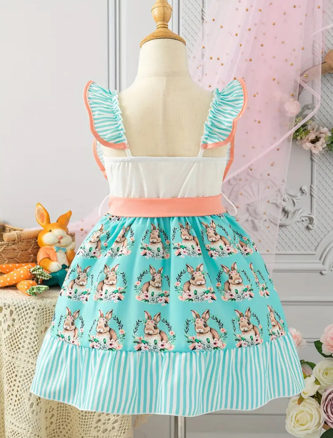 Mint Easter Bunny Dress