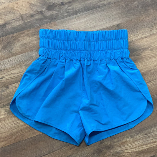 Blue Smocked Shorts