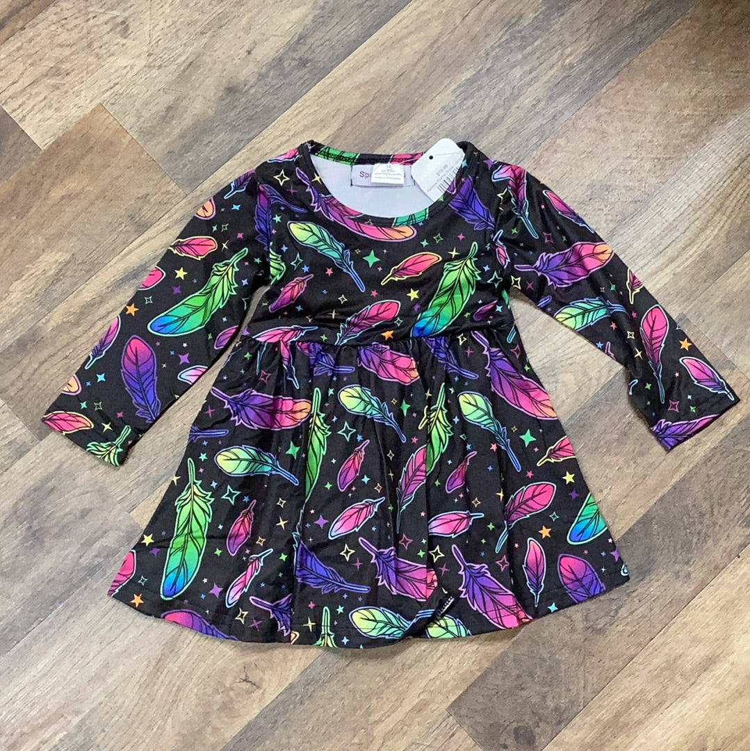 Rainbow Feather Dress