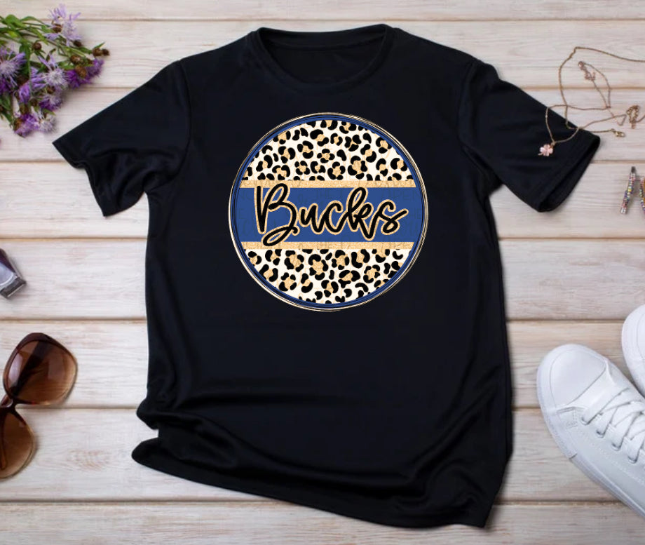 Leopard Circle Bucks Tee