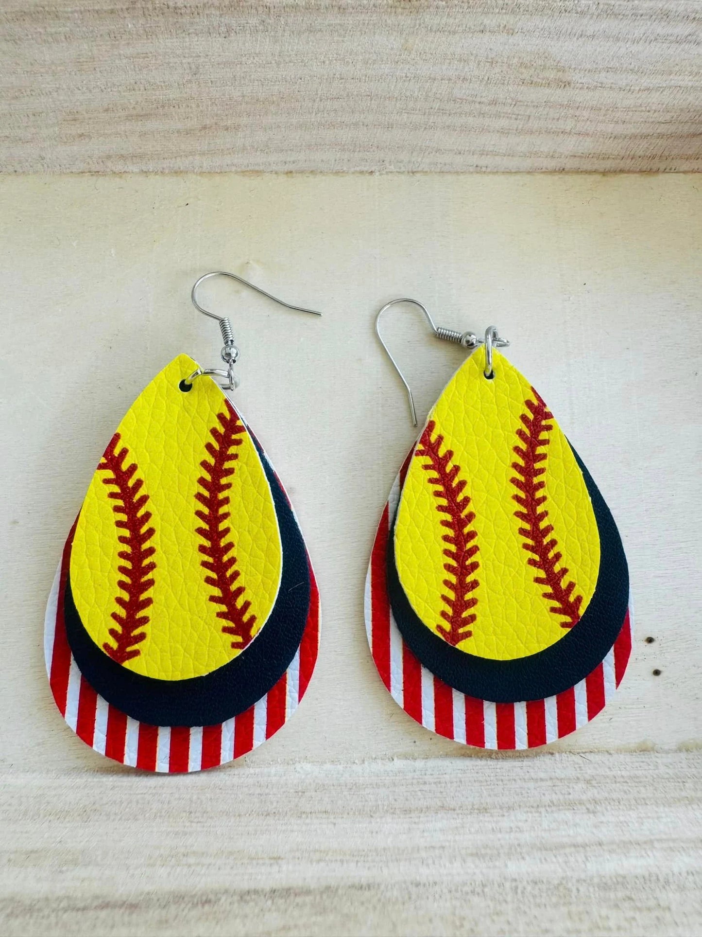 Softball America Earrings