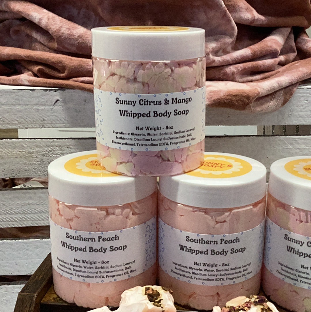 Whipped body soap
