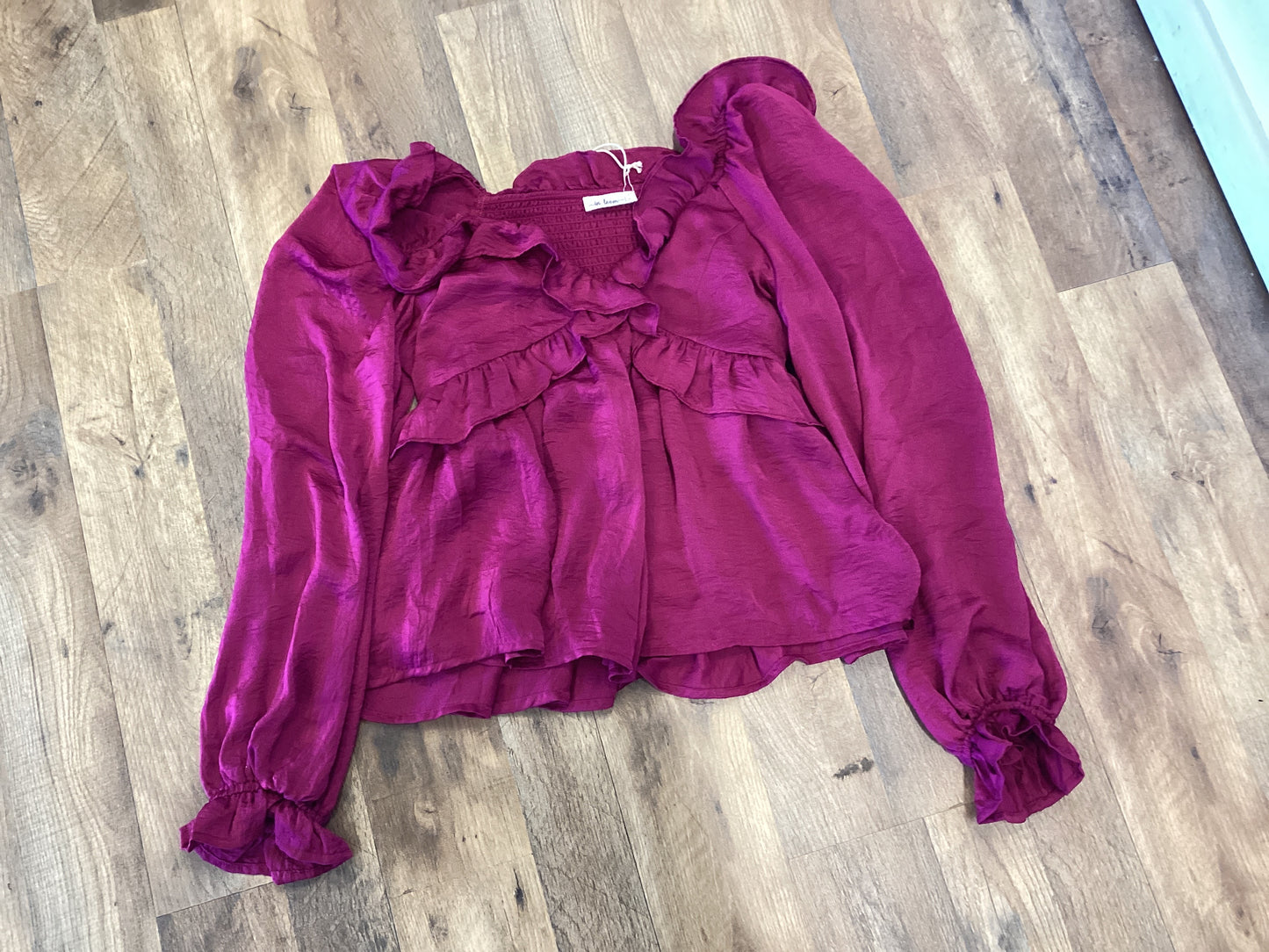 Samara Satin Ruffled Top