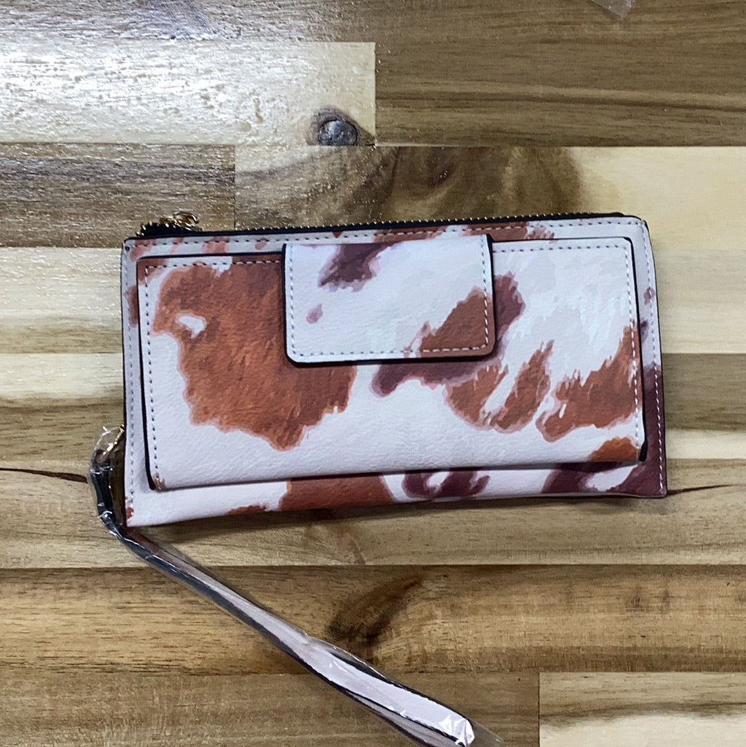 Cow print wallet