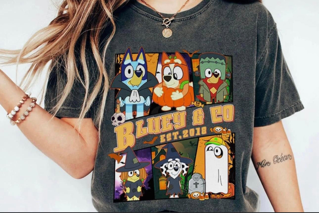 Blue Halloween Screen Print