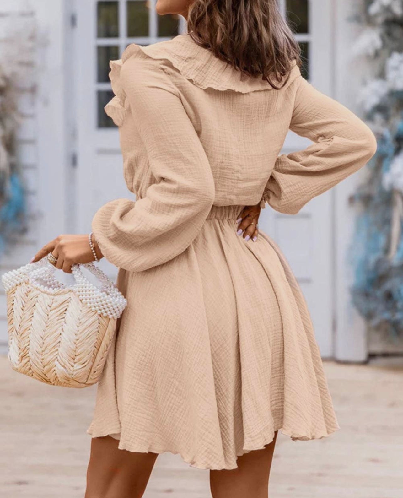 Textured Ruffled Dress