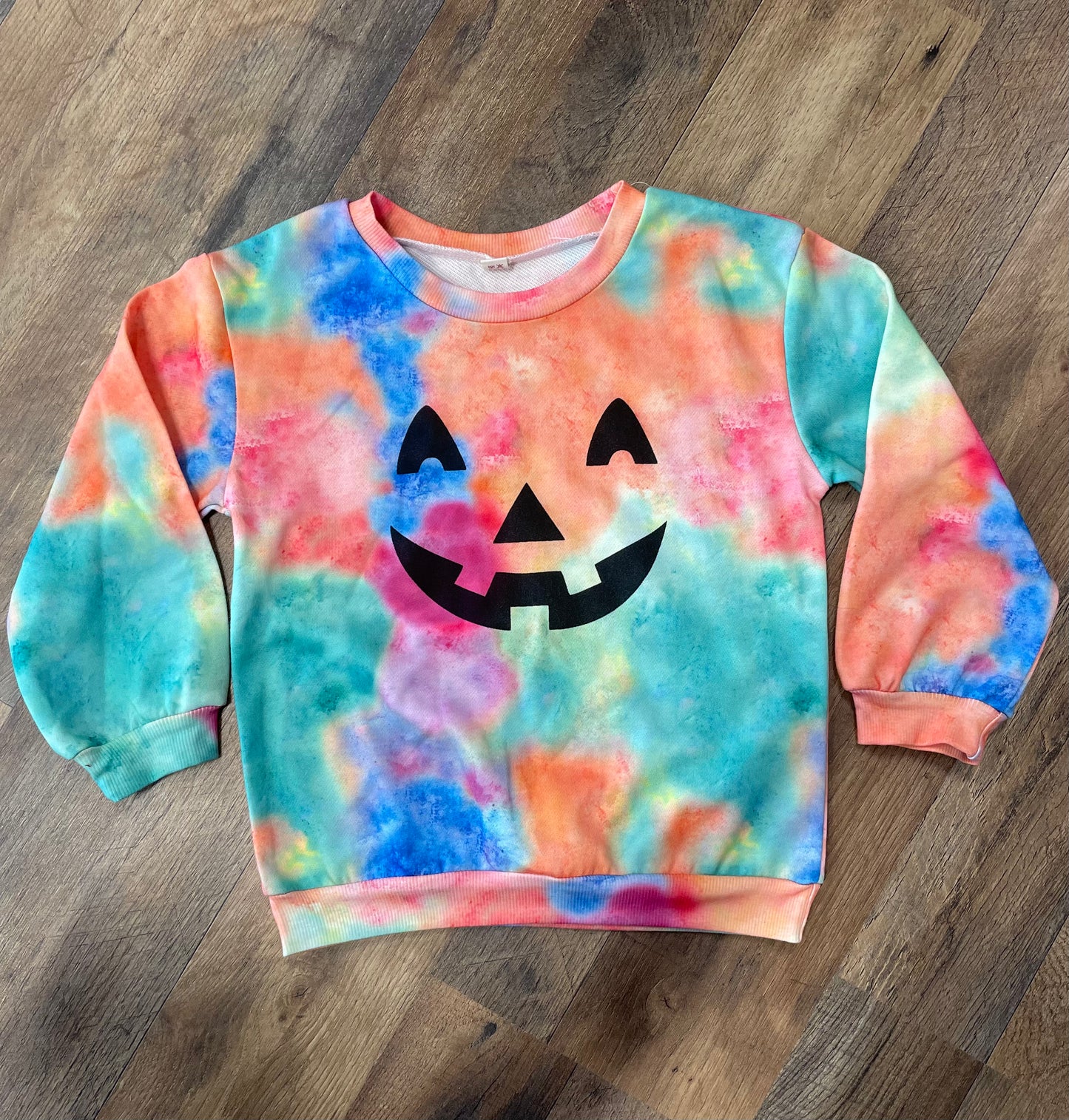 Kids TieDye Pumpkin Crewneck