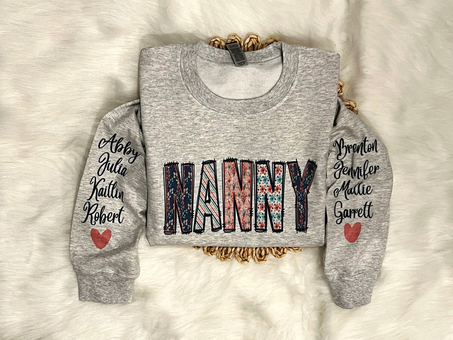 Floral Name Sweatshirt