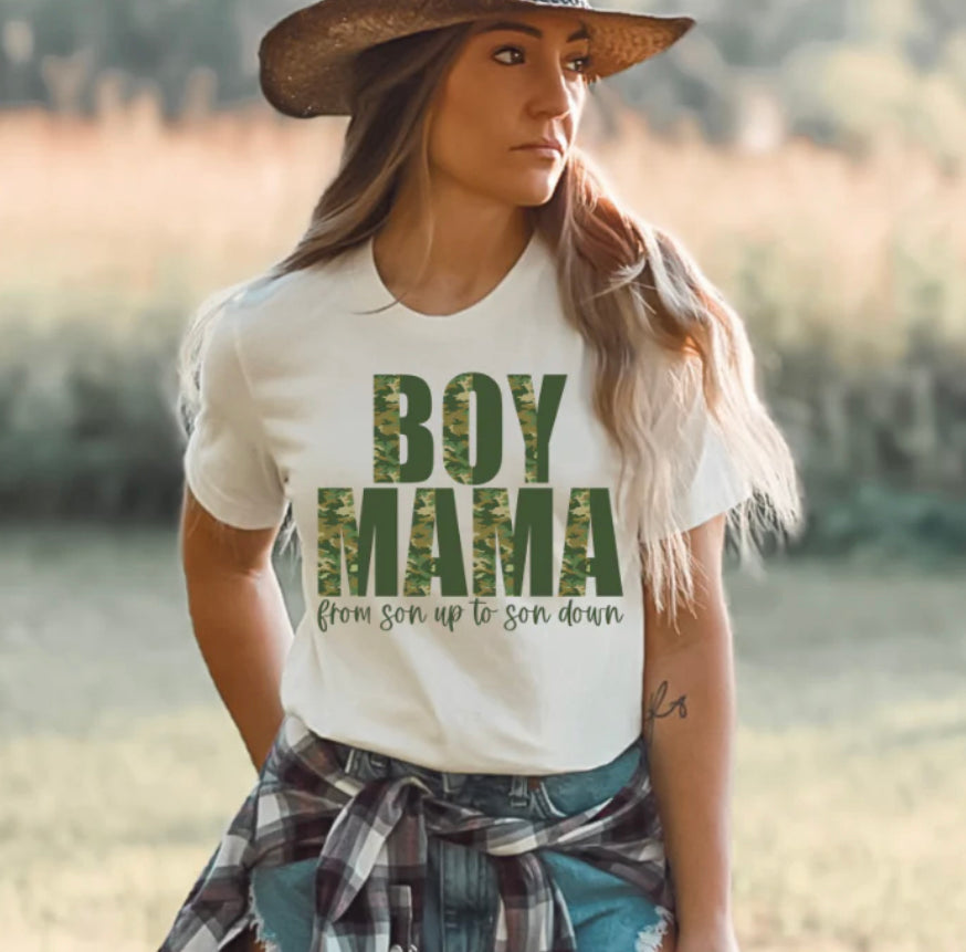 Boy Mama Clear Screen Print