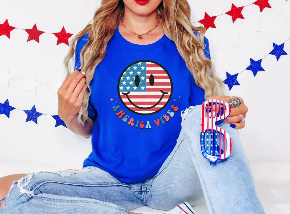 America Vibes Clear Screen Print