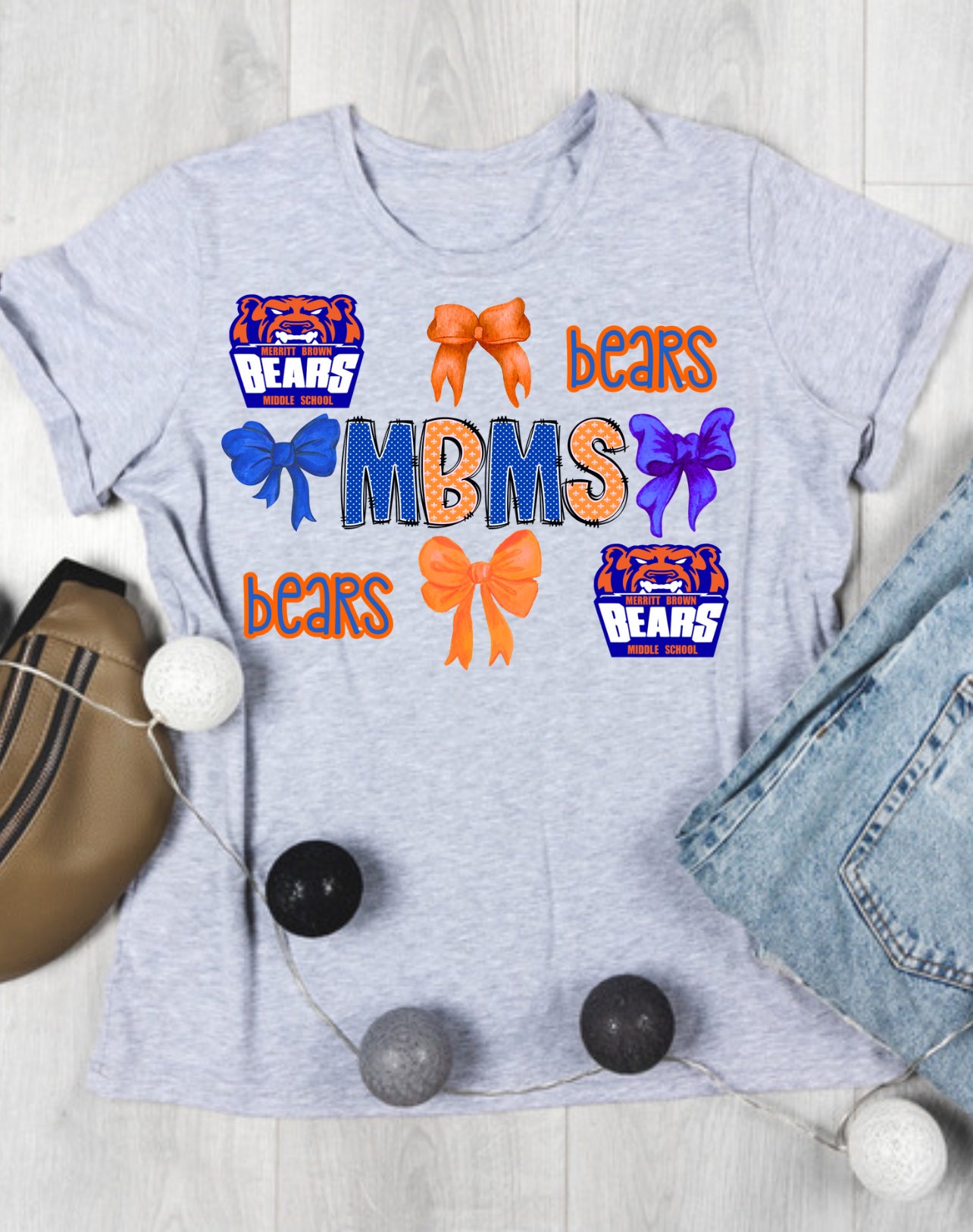 Merritt Brown Ribbon Tee