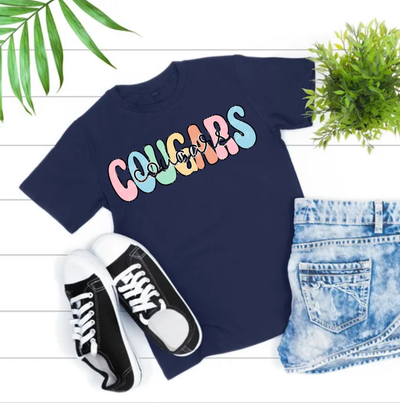 Pastel Cougars Tee