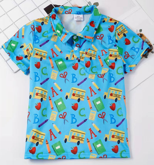 Blue ABC School Shirt