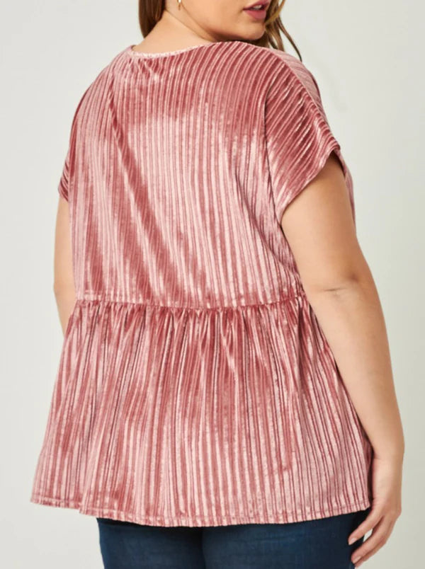 Lena Ribbed Velvet Top