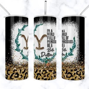 Y & S Sparkly Leopard Print Tumbler