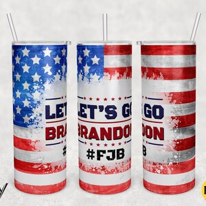 Let’s Go Brandon Large Flag Tumbler