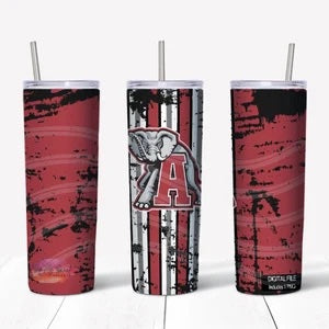 Red & White Elephant Tumbler