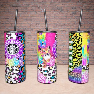 Rainbow Leopard Print Tumbler