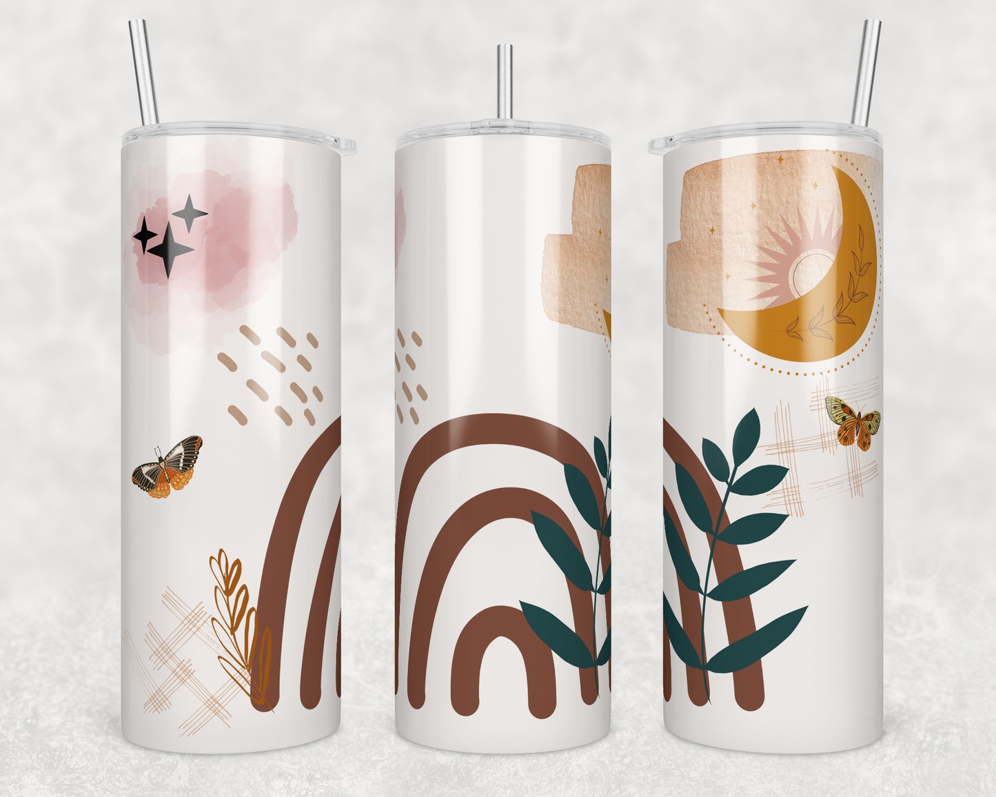Rainbow & Butterfly Tumbler