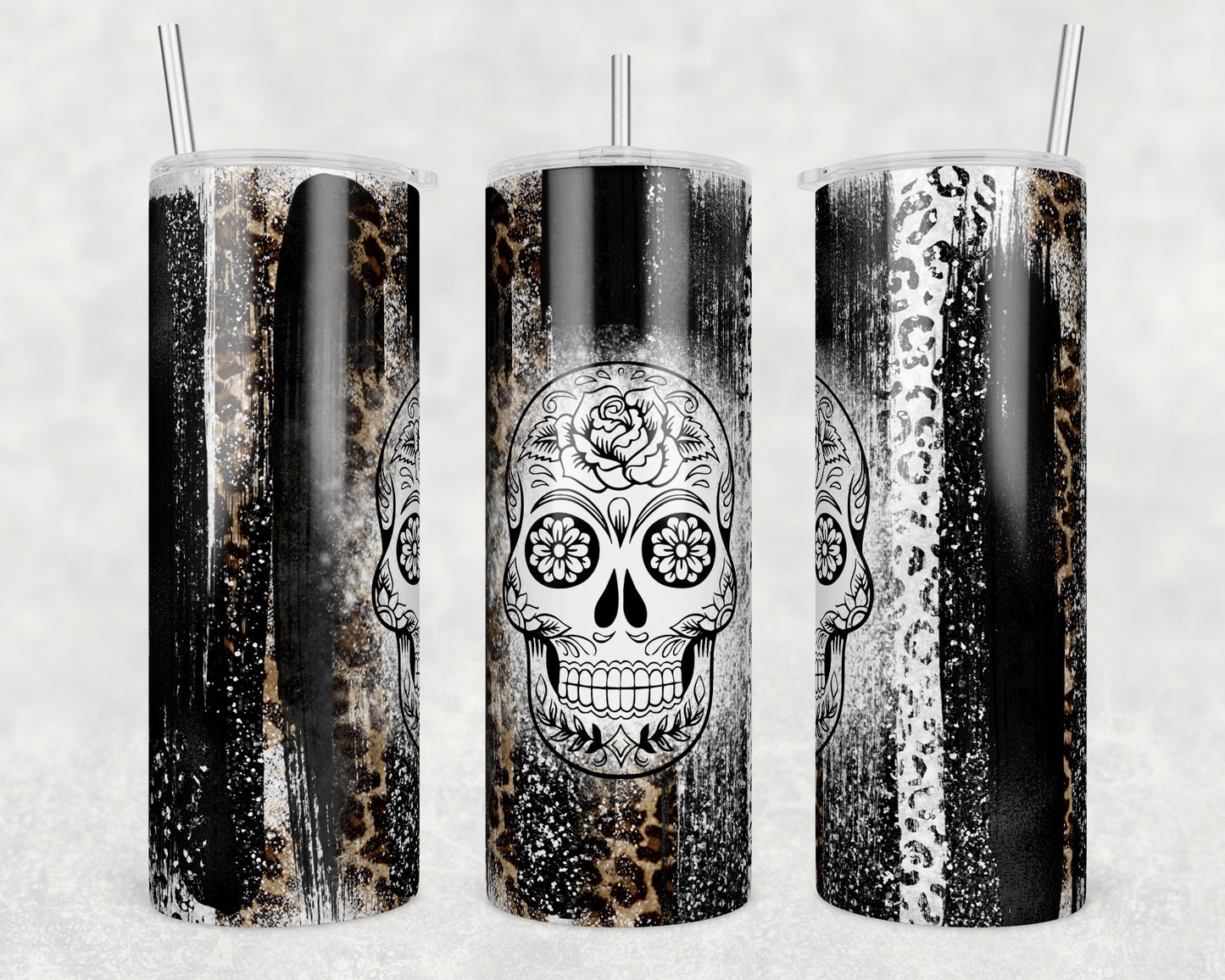 Rose Skull Tumbler