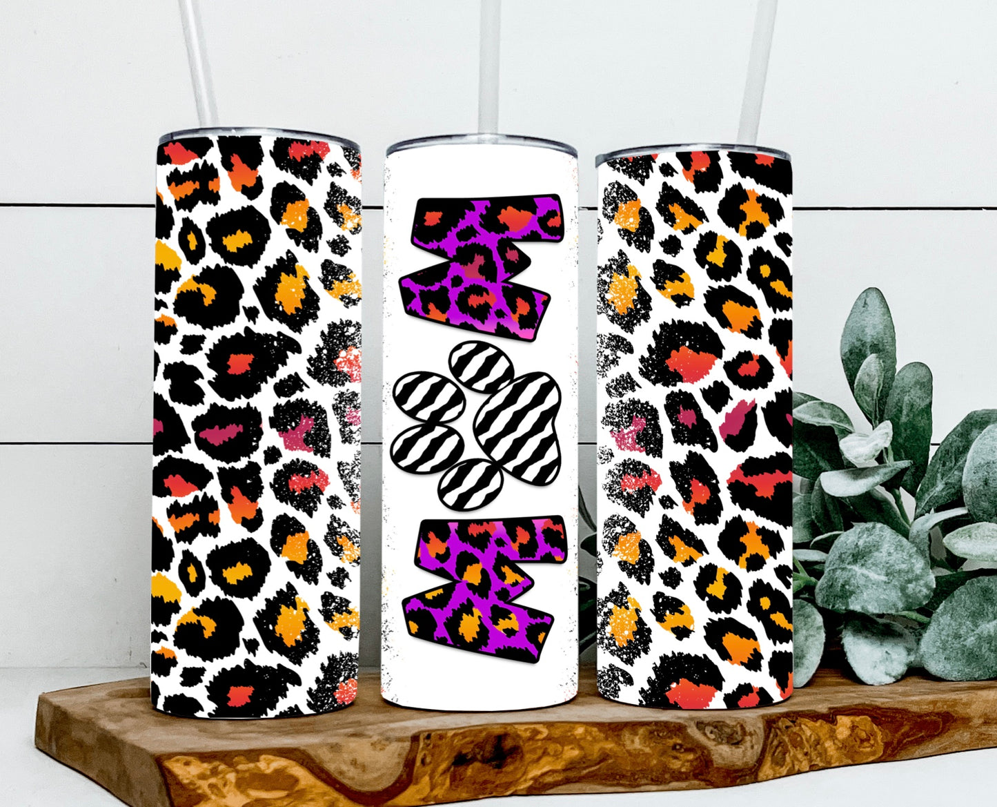 Leopard Dog Mom Tumbler