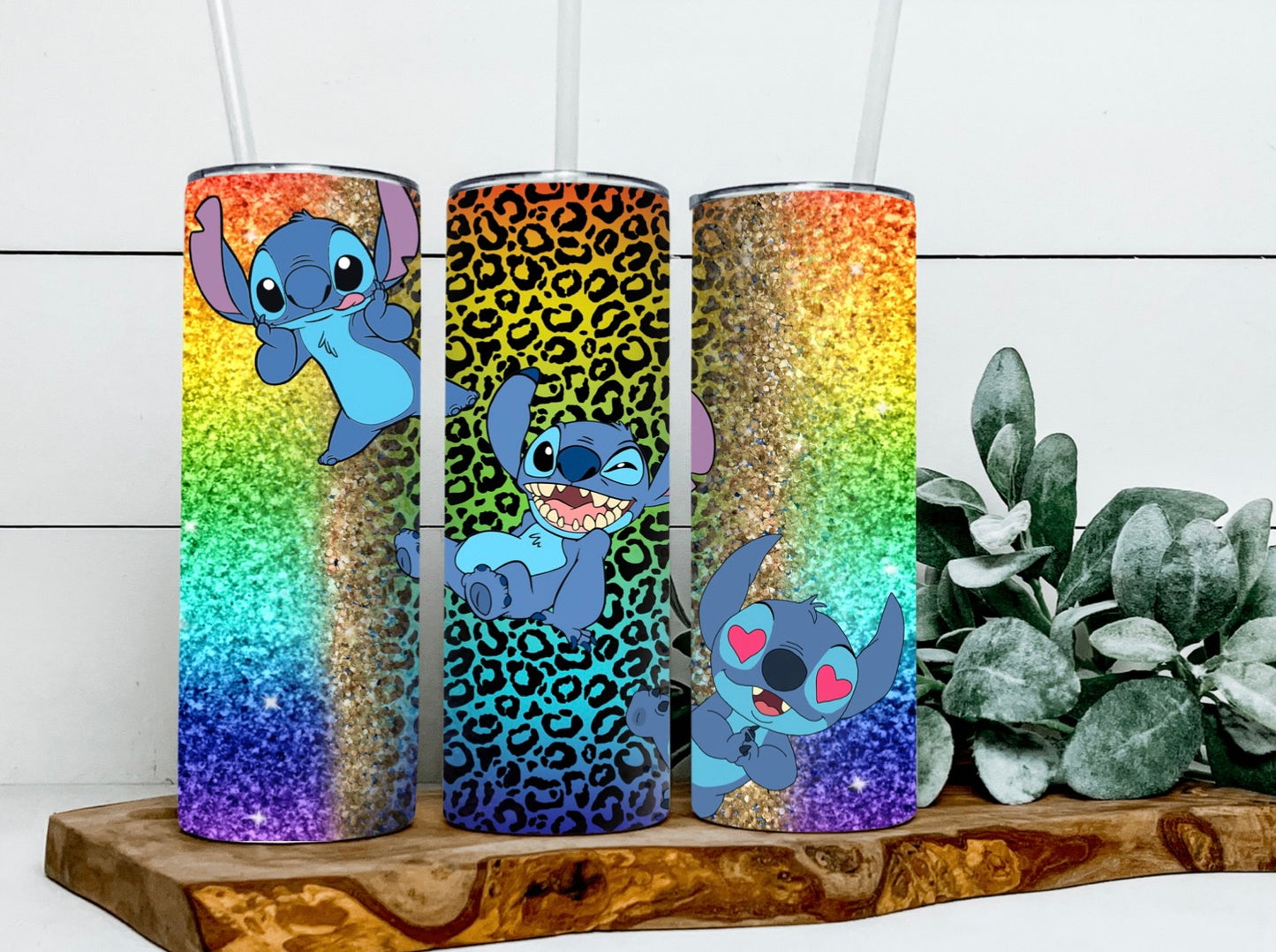 L & S Leopard & Sparkle Tumbler