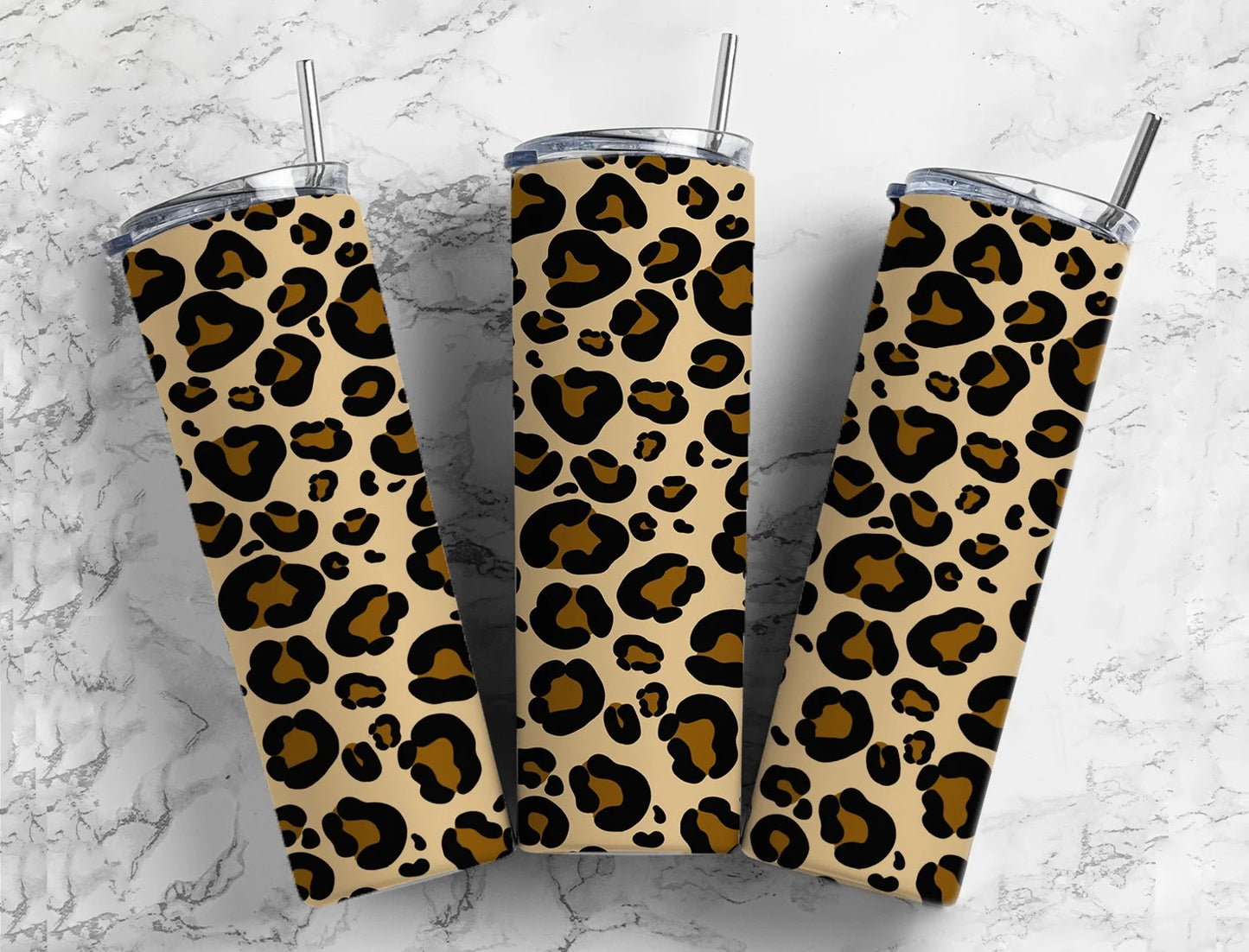 Tan Leopard Tumbler