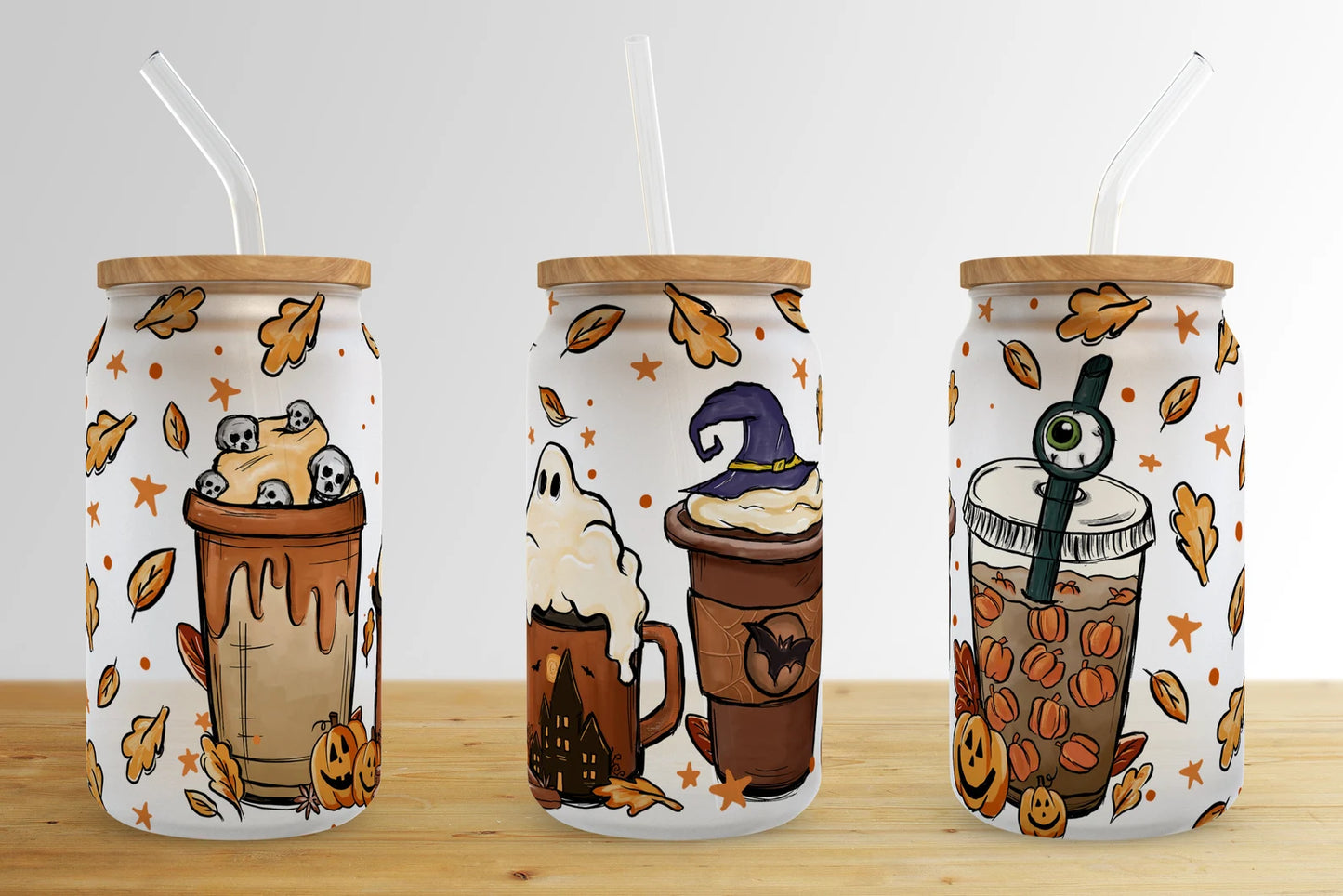 Halloween Coffee Glass Tumbler