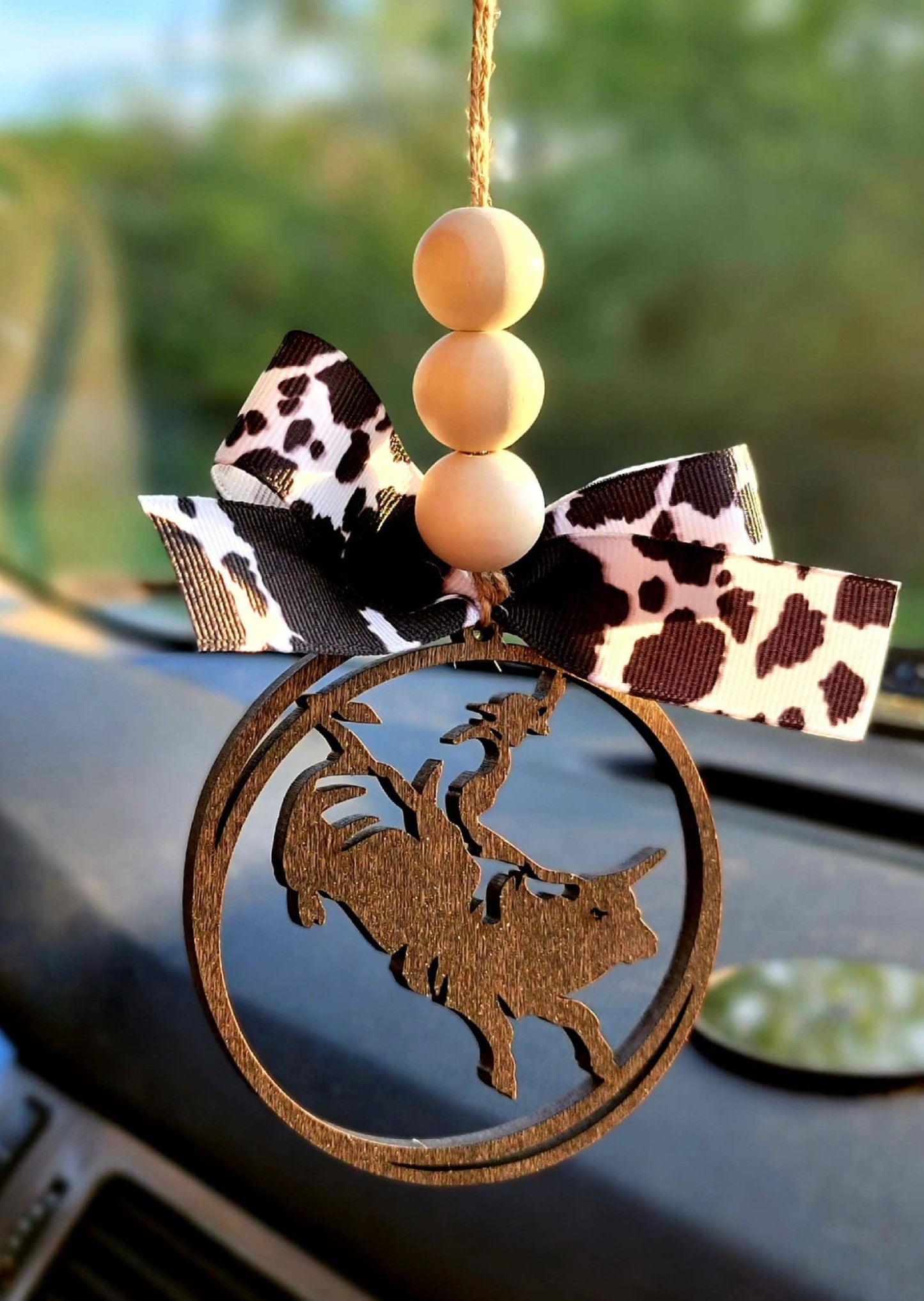 Rodeo Cowboy Car Charm