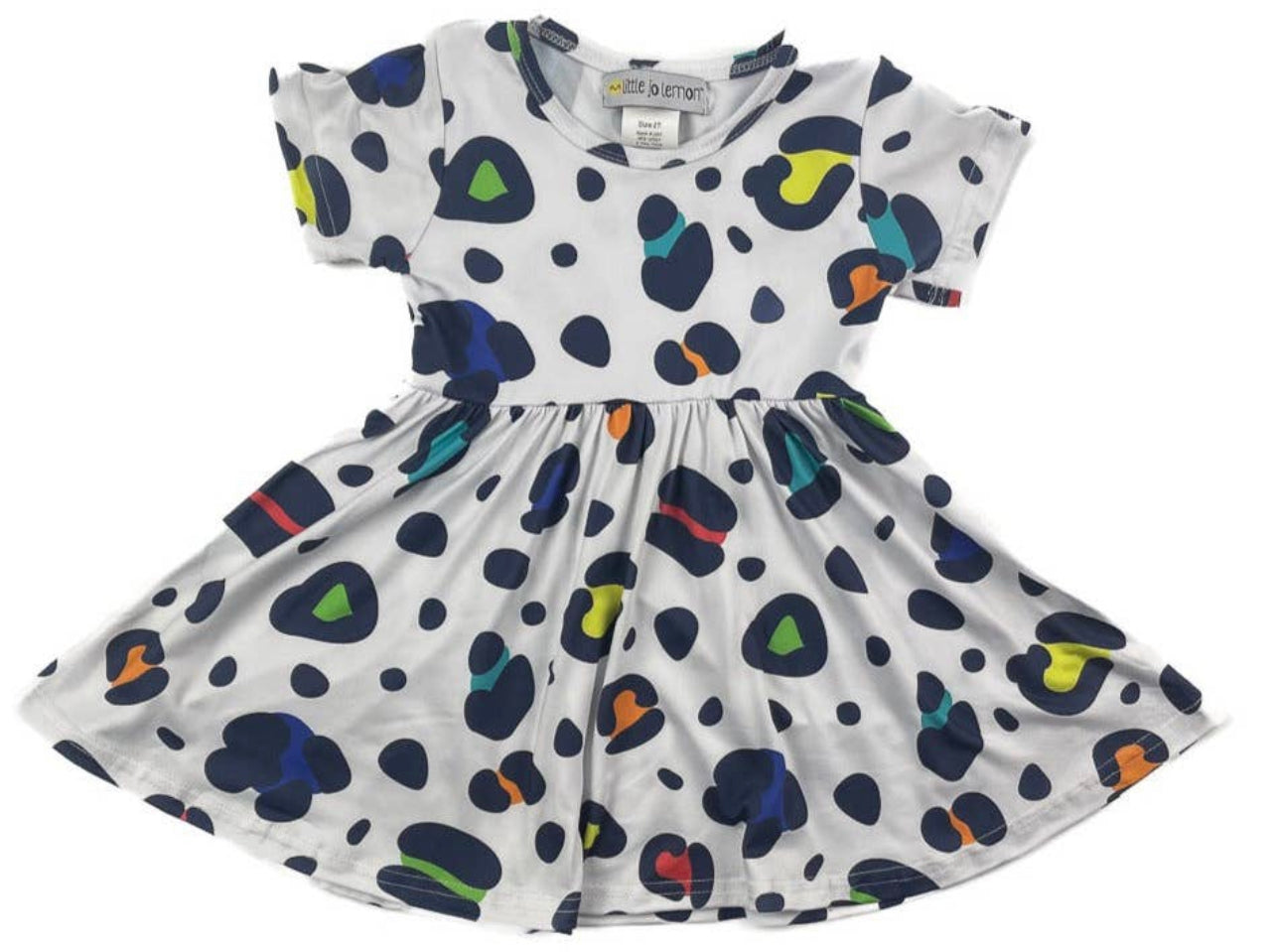 Leopard Rainbow Spots Twirl Dress