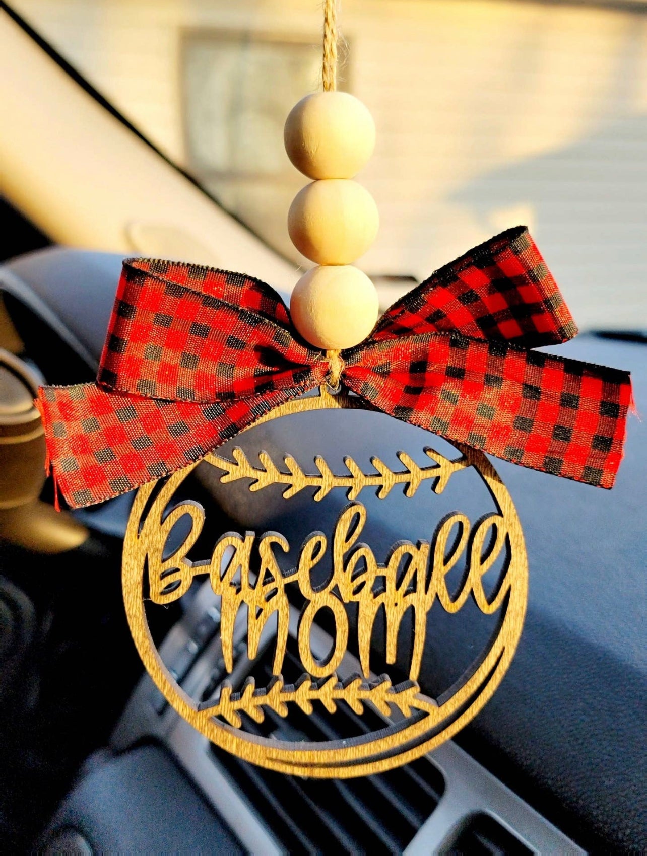 Baseball Mom Car Charm