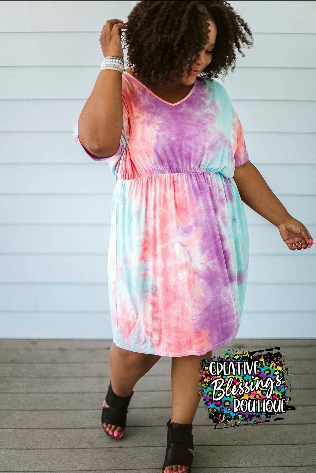 Tie Dye Flowy Dress