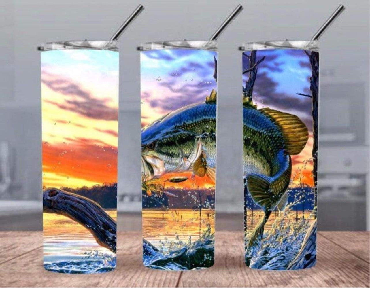 Sunset Fishing Tumbler
