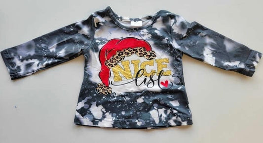 Santa’s Nice List Bleached Shirt