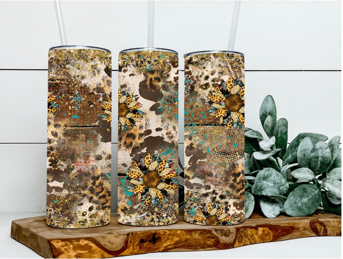 Sunflower And Cow Tumbler