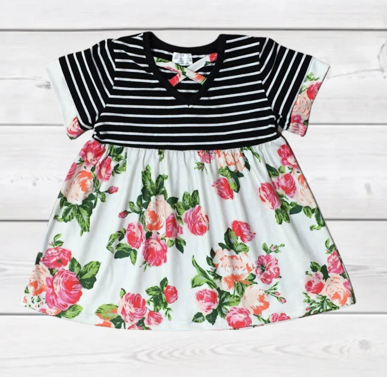 Floral Criss-Cross V-Neck