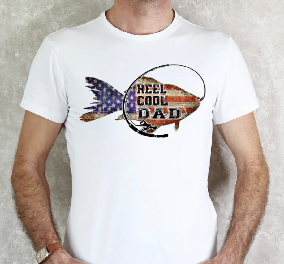 Reel Cool Dad Clear Screen Print