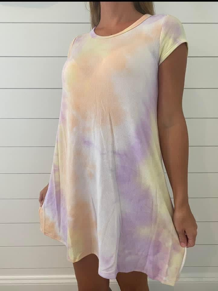 Pastel Tie Dye Dress