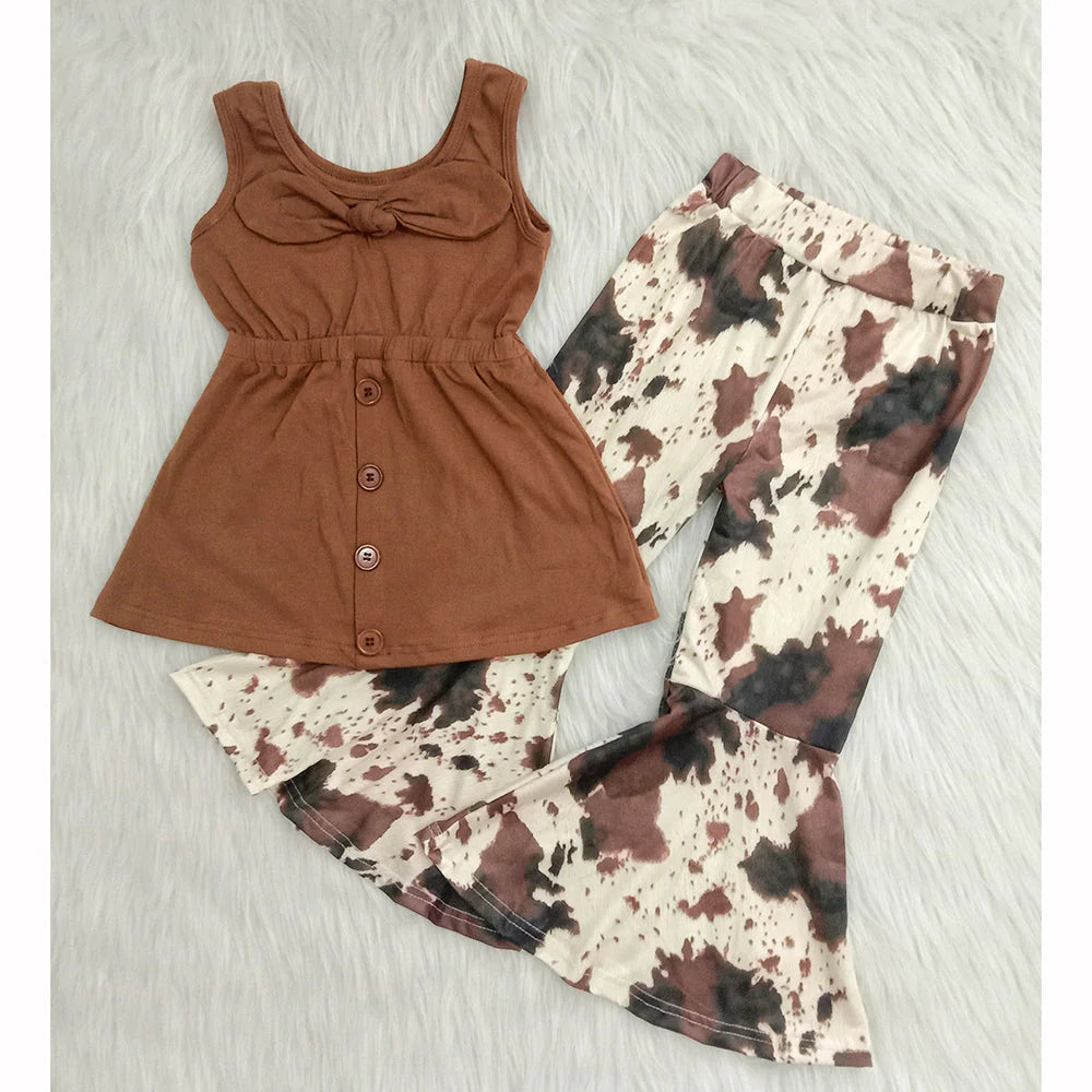 Brown Cow Bell Bottom Set